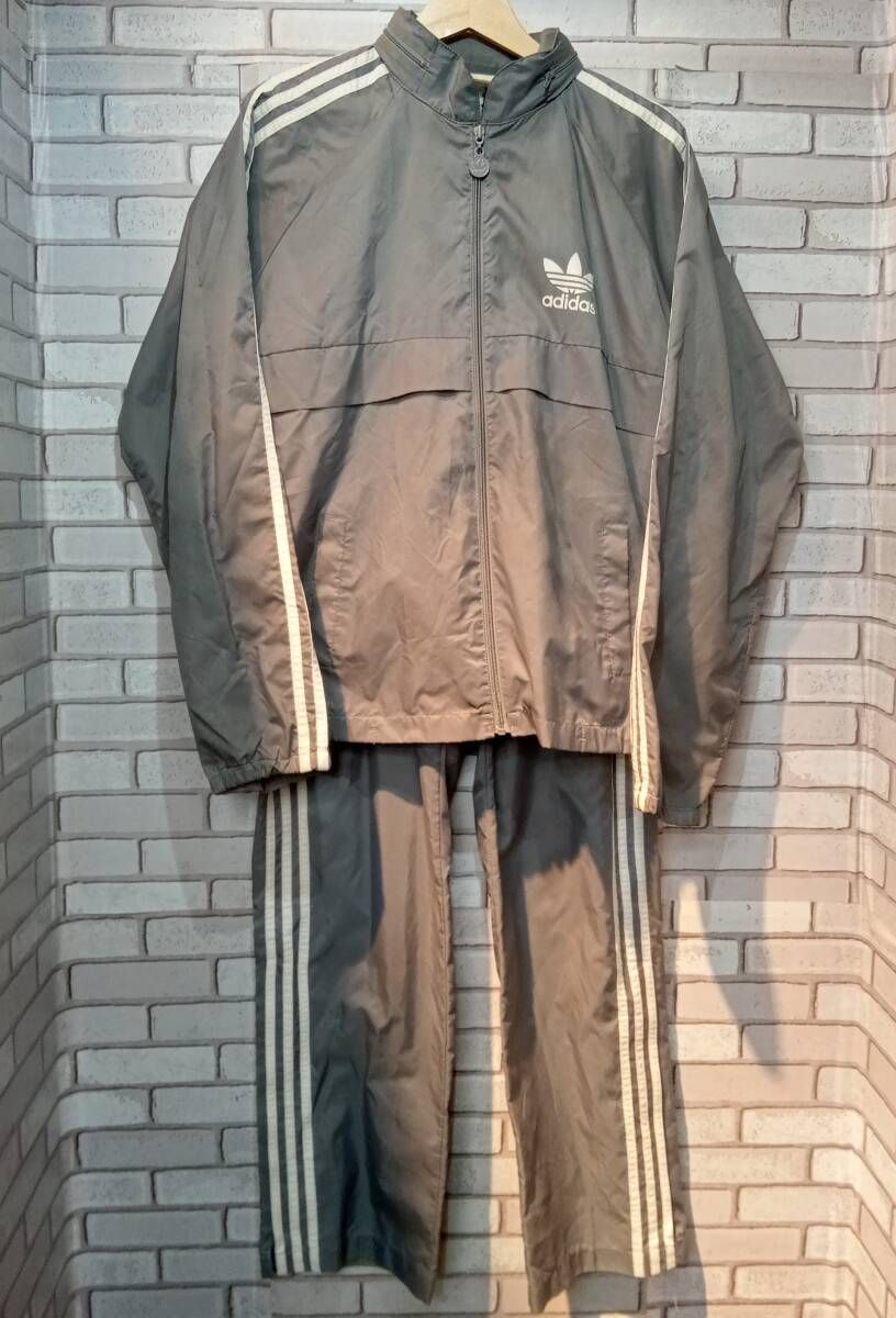adidas アディダス 80s オ-ルドスク-ル 銀タグ トレフォイル ジャ-ジ セット その他ジャケット グレー スポーツ