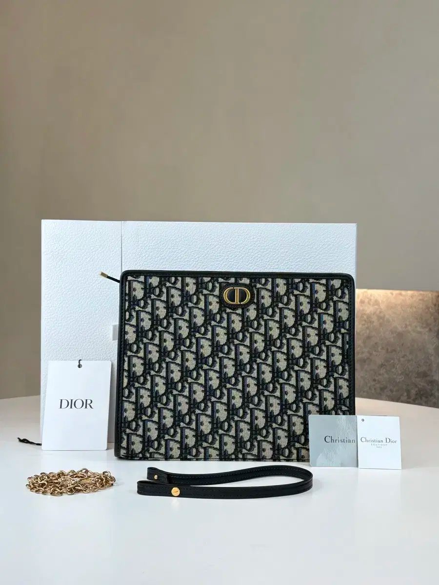 フルセット Dior オブリーク モンテーニュ30 クラッチバッグ