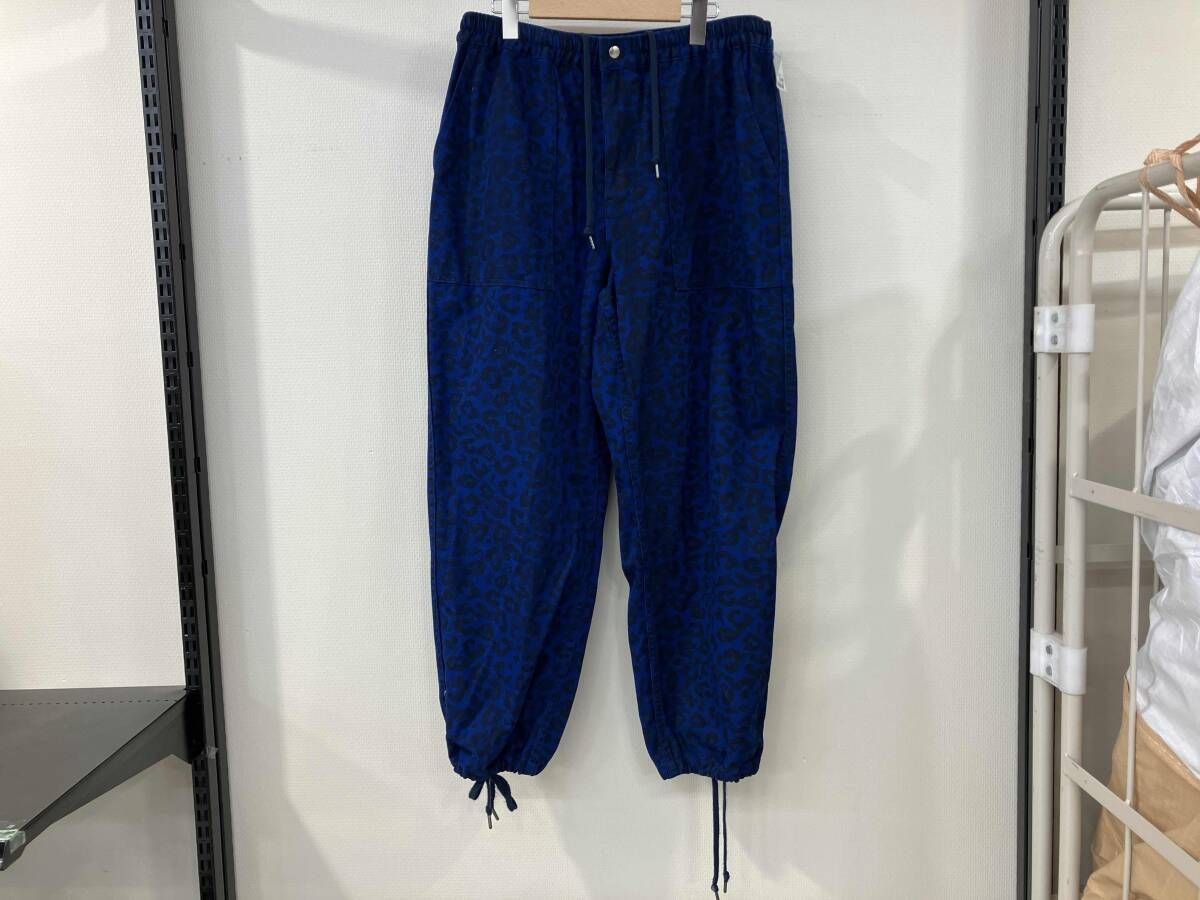 XLARGE エクストララージ ドロストパンツ レオパード 豹柄 ブルー 青 コットン 綿 サイズL 中国製 China 10241031009