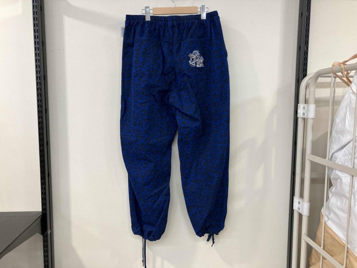 XLARGE エクストララージ ドロストパンツ レオパード 豹柄 ブルー 青 コットン 綿 サイズL 中国製 China 10241031009