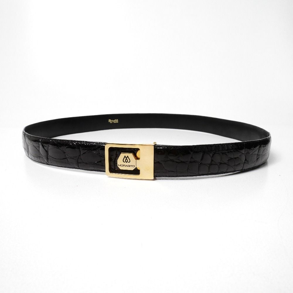 モラビト MORABITO クロコレザーベルト ゴールドバックル ヴィンテージ モラビト MORABITO クロコレザーベルト ゴールドバックル ヴィンテージ