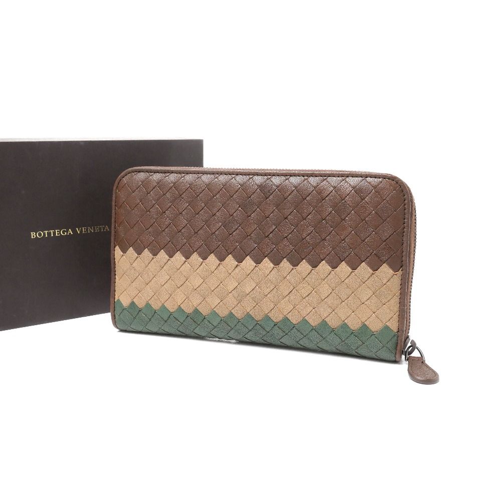 □美品□BOTTEGAVENETA ボッテガヴェネタ イントレチャート ジップ