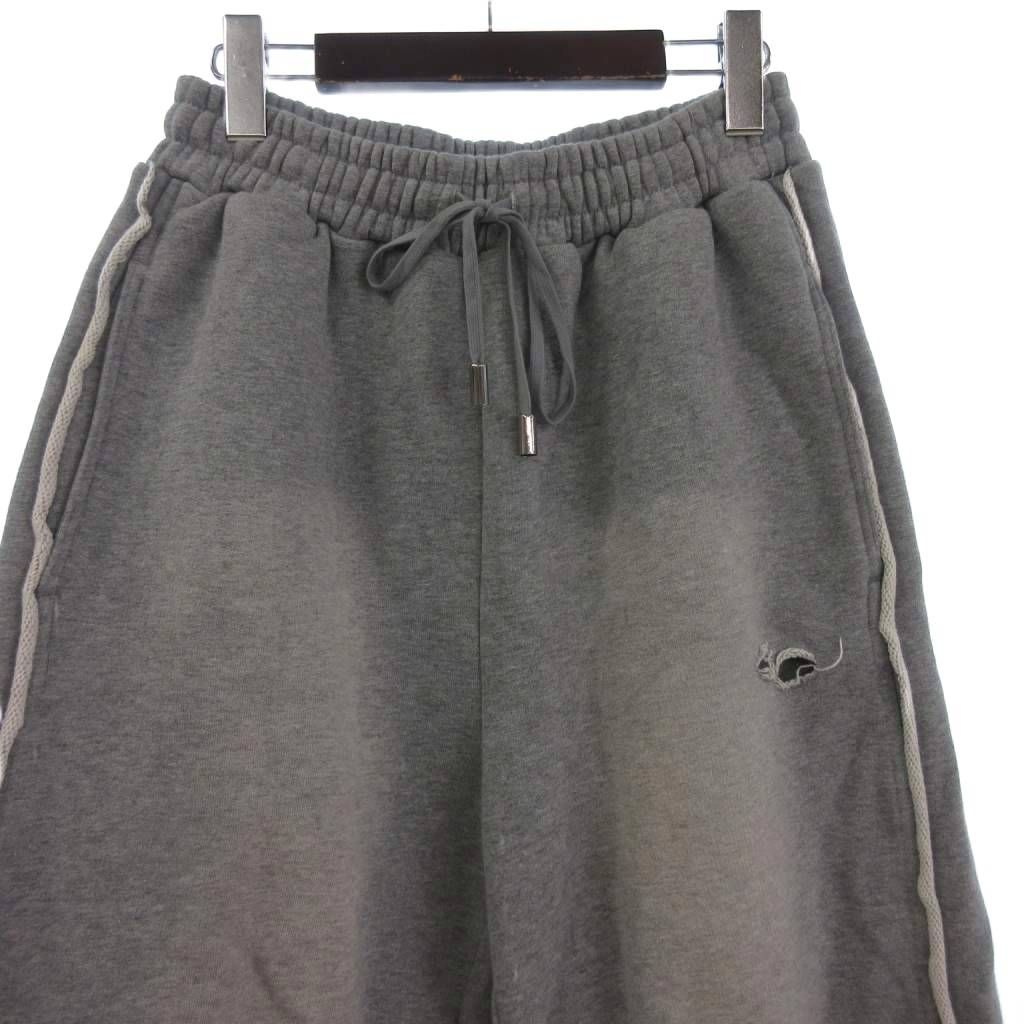  メゾン MAISON SPECIAL パンツ ワイド スウェット ダメージ加工 イージー 38 グレー その他 パンツ