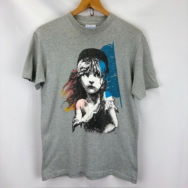 80年代 Les Miserables プリントTシャツ サイズM38-40 07111001 01シミ汚れ