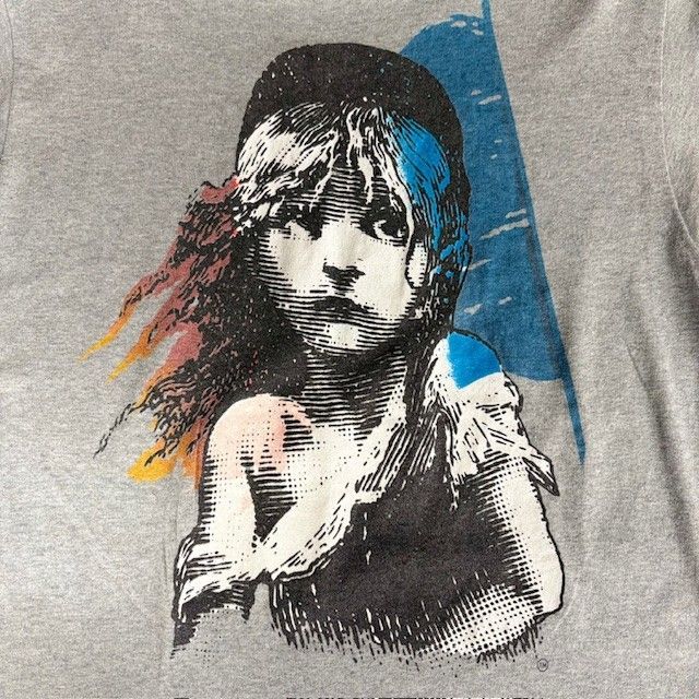 80年代 Les Miserables プリントTシャツ サイズM 38-40 01シミ汚れ