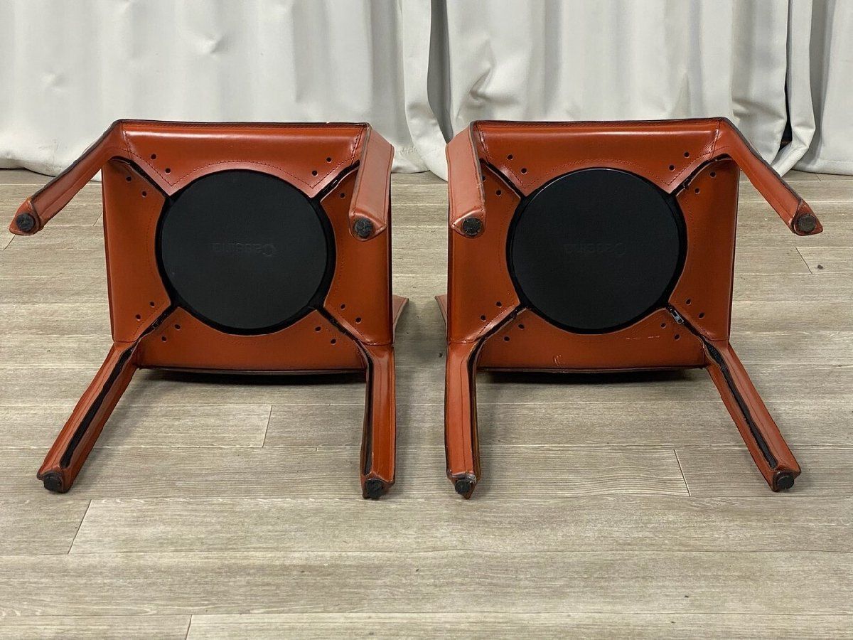 GU11 Cassina CAB 412 カッシーナ ダイニング チェア2脚セット 本革  