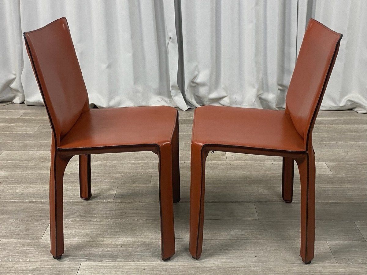 GU11 Cassina CAB 412 カッシーナ ダイニング チェア2脚セット 本革  