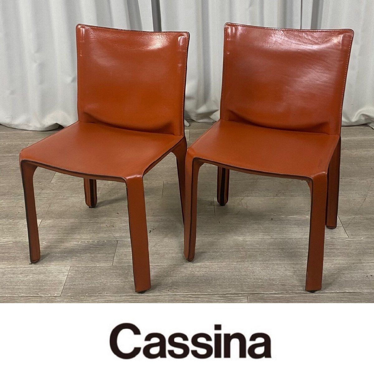 GU11 Cassina CAB 412 カッシーナ ダイニング チェア2脚セット 本革  