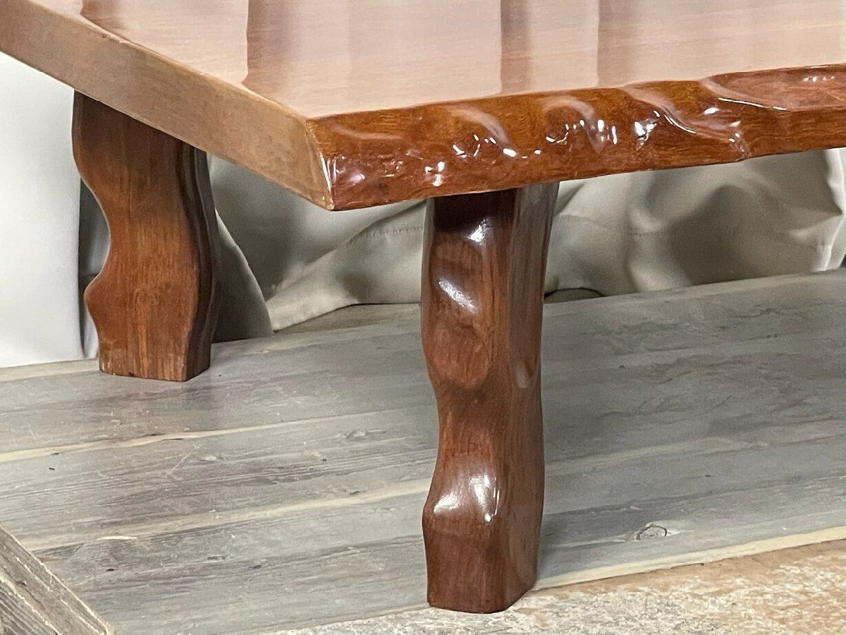 GU63 花梨材 一枚板 総無垢 座卓 座敷机 ちゃぶ台/神奈川県秦野市/A3