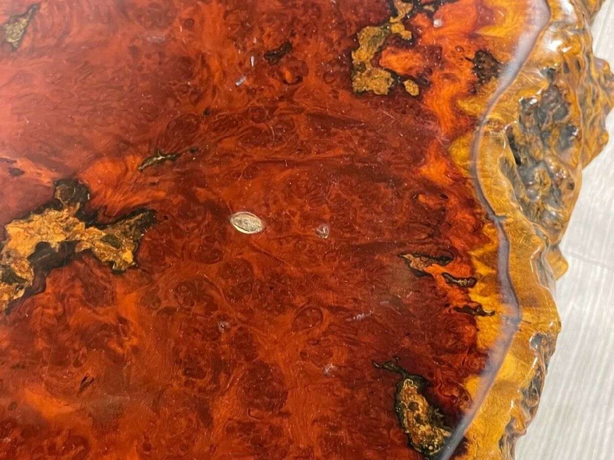 GU67 花梨材 瘤 葡萄杢 一枚板 総無垢 座卓 座敷机 ちゃぶ台 /神奈川県