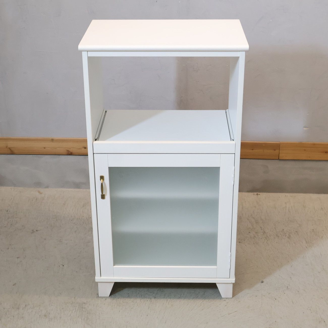 【MOMO NATURAL】LANDシリーズ　キッチン収納レンジ台　ホワイト MOMO NATURAL】LANDシリーズ キッチン収納レンジ台 ホワイト