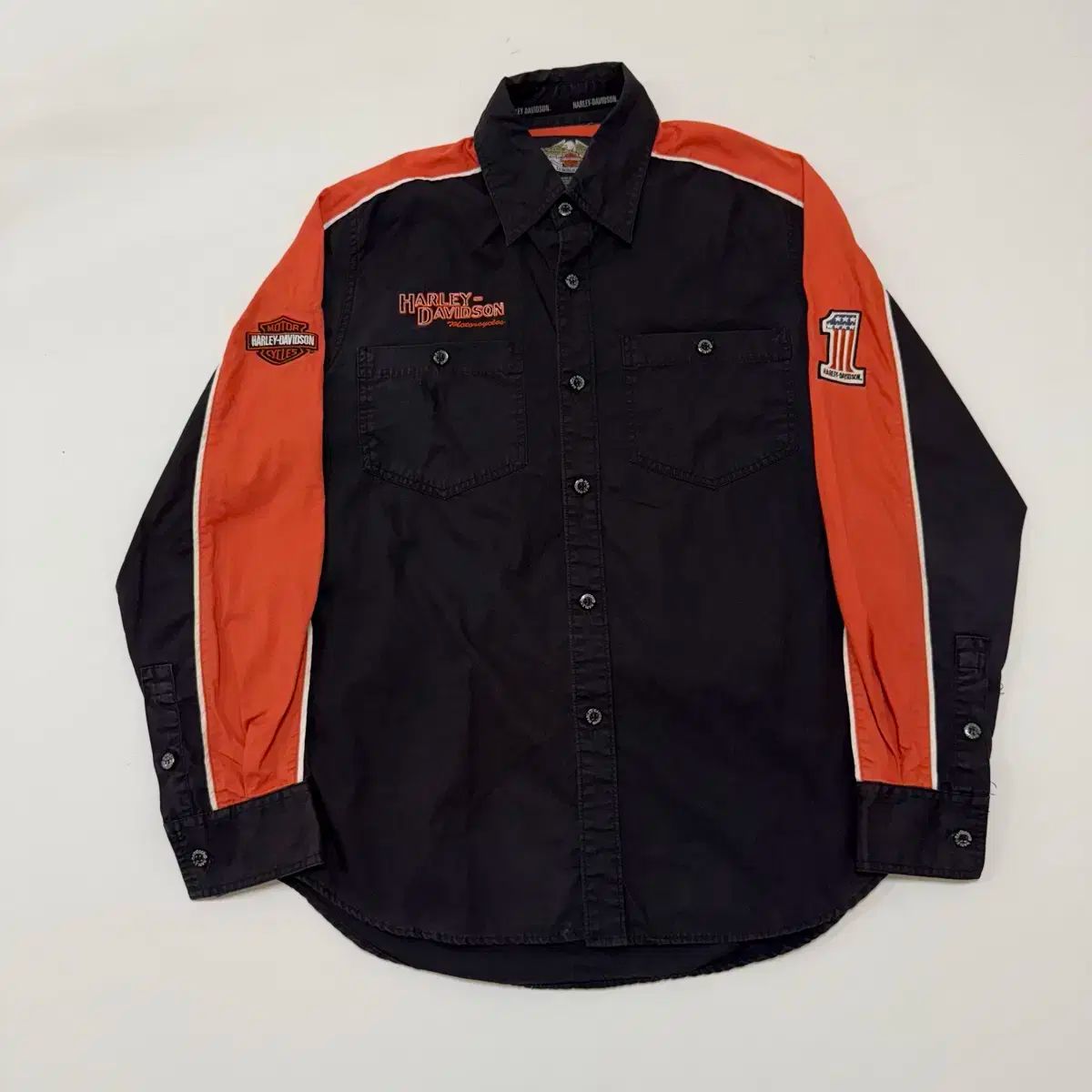 ハーレーダビッドソン ビックロゴ ワークシャツ