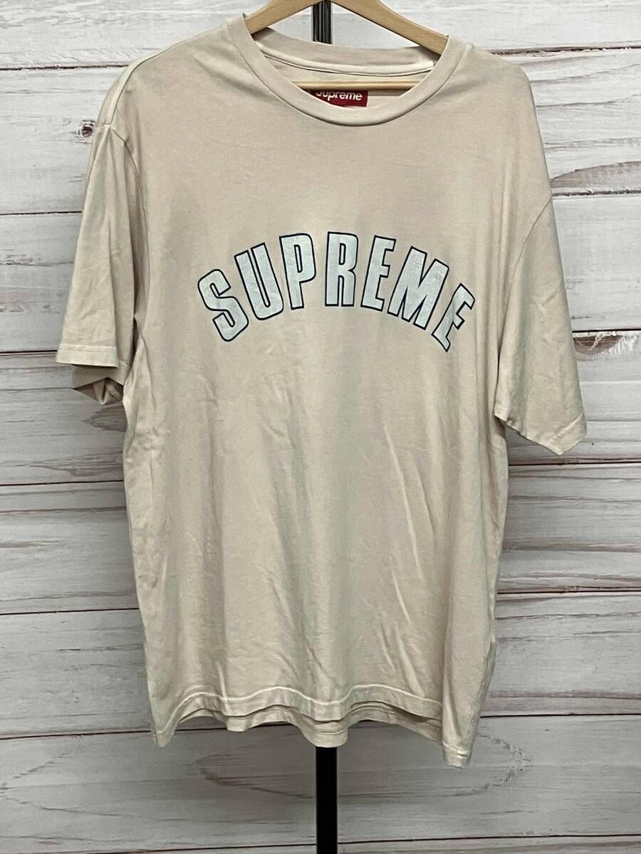 Supreme シュプリーム 半袖Tシャツ 24SS Cracked Arc メンズ L ベージュ系 ロゴ