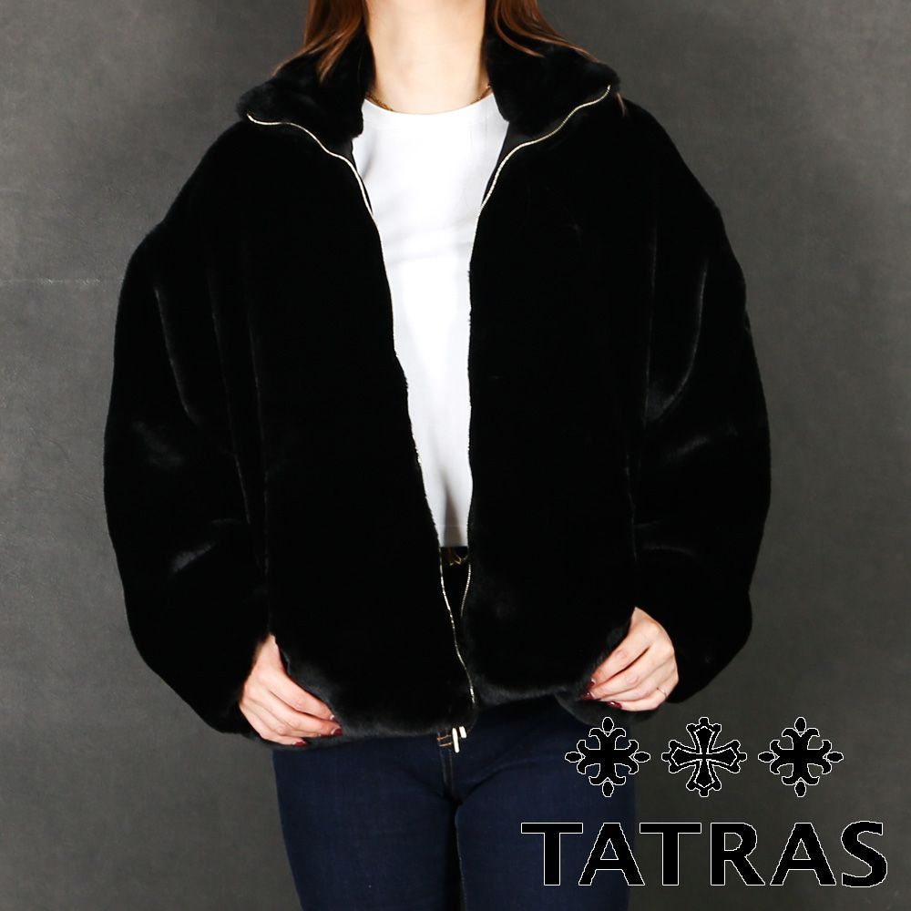 TATRAS タトラス レディース BARBRA バルブラ - BLACK エコファー スタンド ブルゾン フリース LJXA0038033588