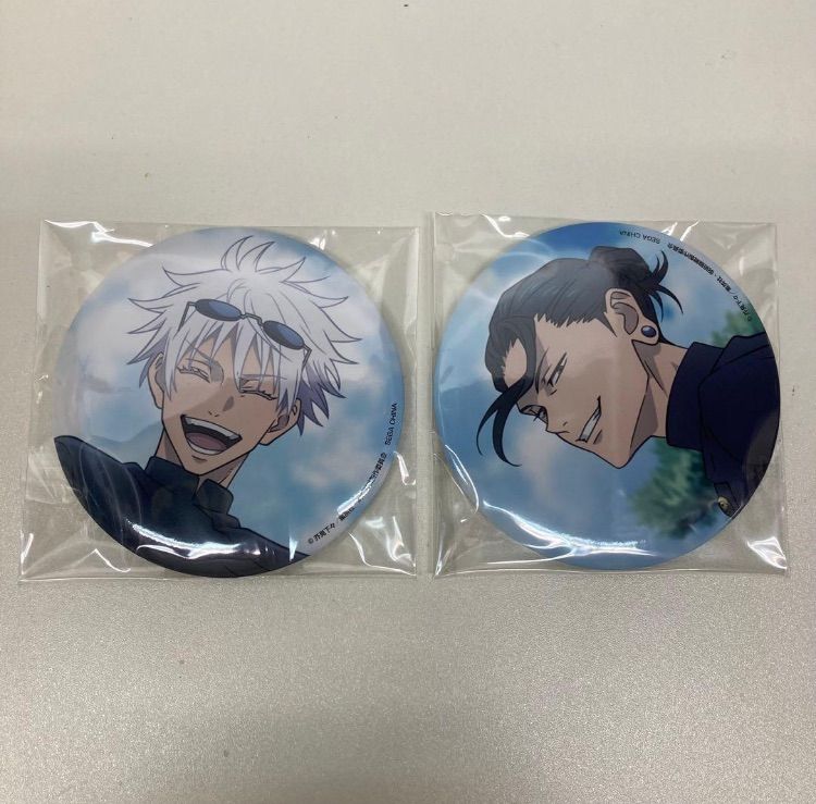 呪術廻戦 五条悟 夏油傑 缶バッジ セット セガ ラッキーくじ 群青 落日