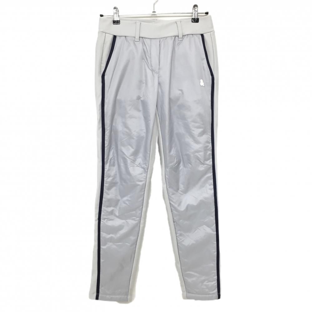 【美品】アンパスィゴルフ　中綿ダウンパンツ　サイドロゴ　ドローコード付き　L 美品】アンパスィゴルフ 中綿ダウンパンツ サイドロゴ ドローコード