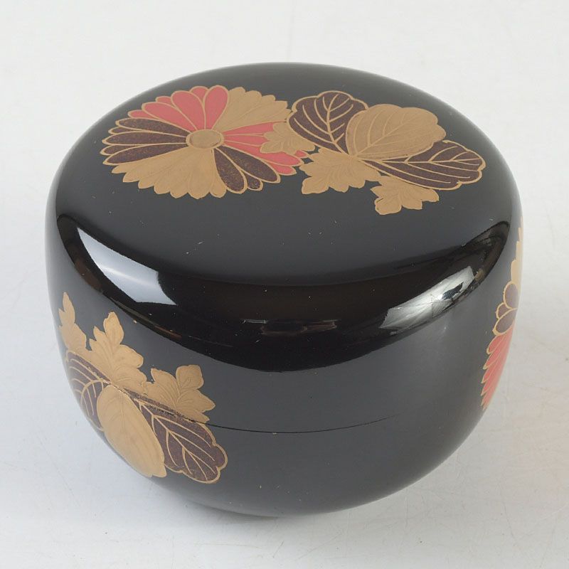 美術品・アンティーク・コレクション 茶道具 紫野松華堂造 漆塗 棗 共箱 C