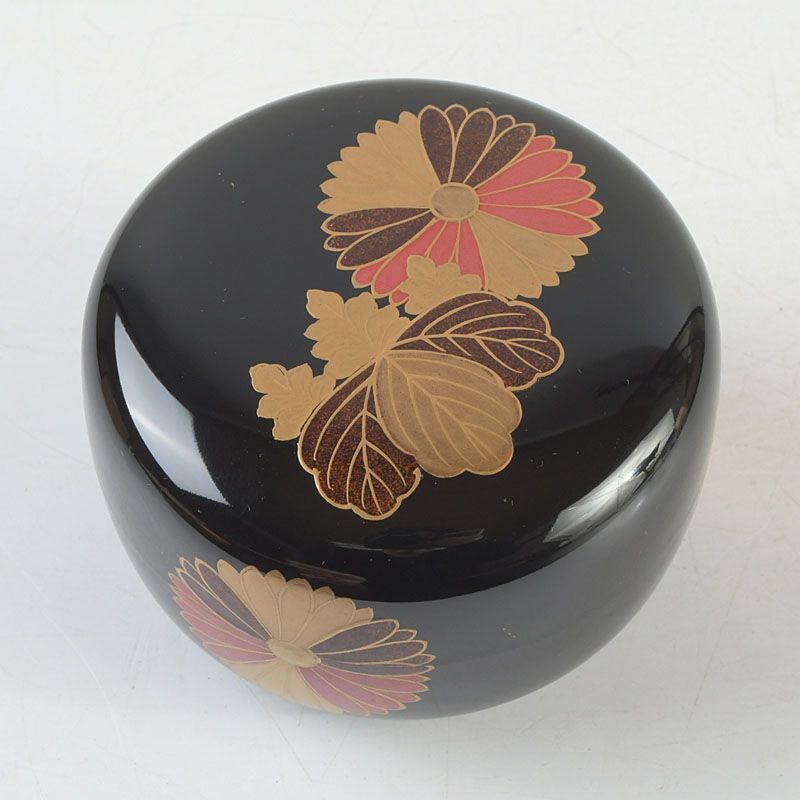 美術品・アンティーク・コレクション 茶道具 紫野松華堂造 漆塗 棗 共