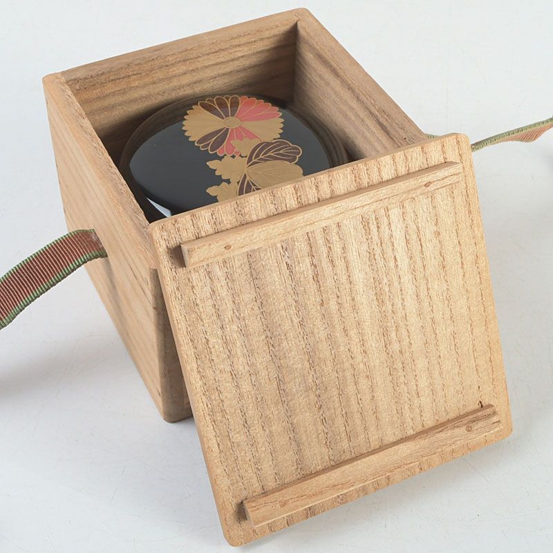 美術品・アンティーク・コレクション 茶道具 紫野松華堂造 漆塗 棗 共箱 C