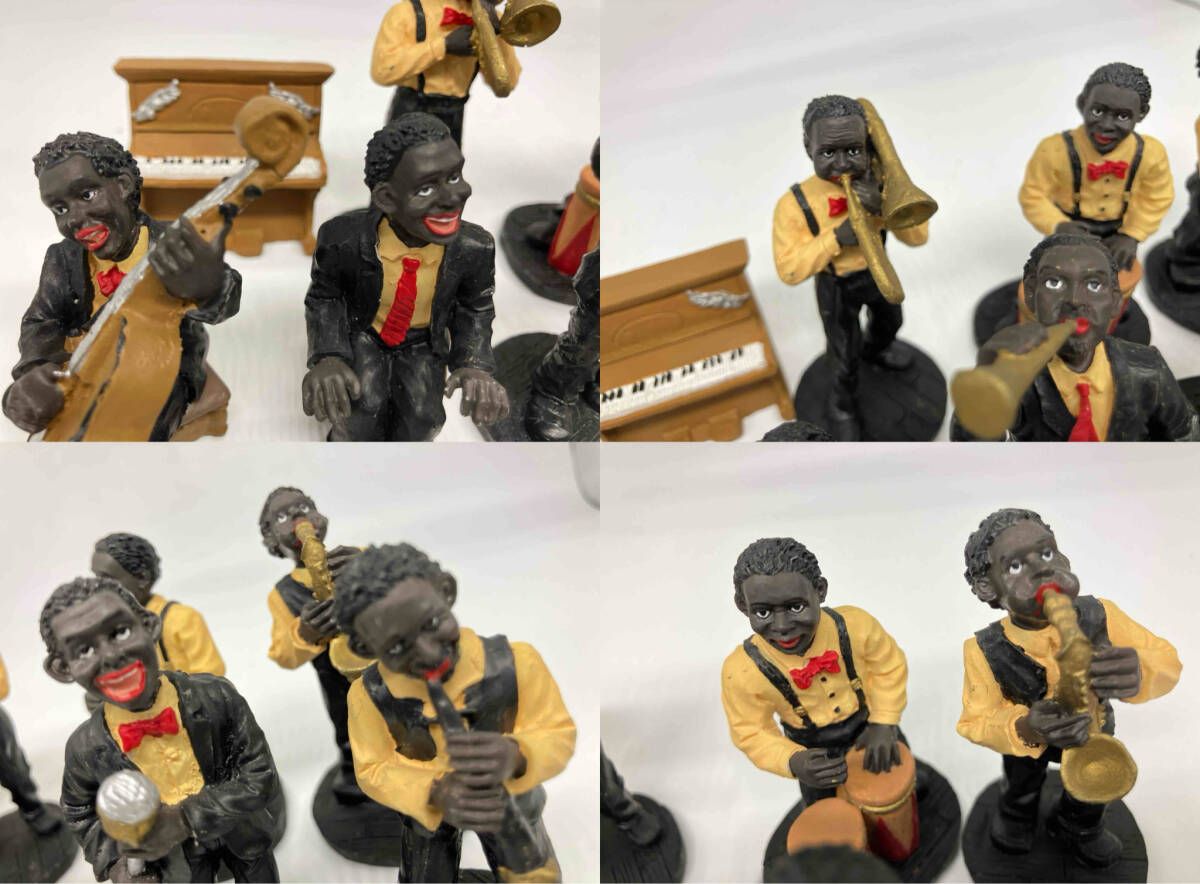 希少　ジャズバンド　大型フィギュア　置物　オブジェ ジャズバンド ミニ フィギュア 8体セット 置物 インテリア 全長約9cm