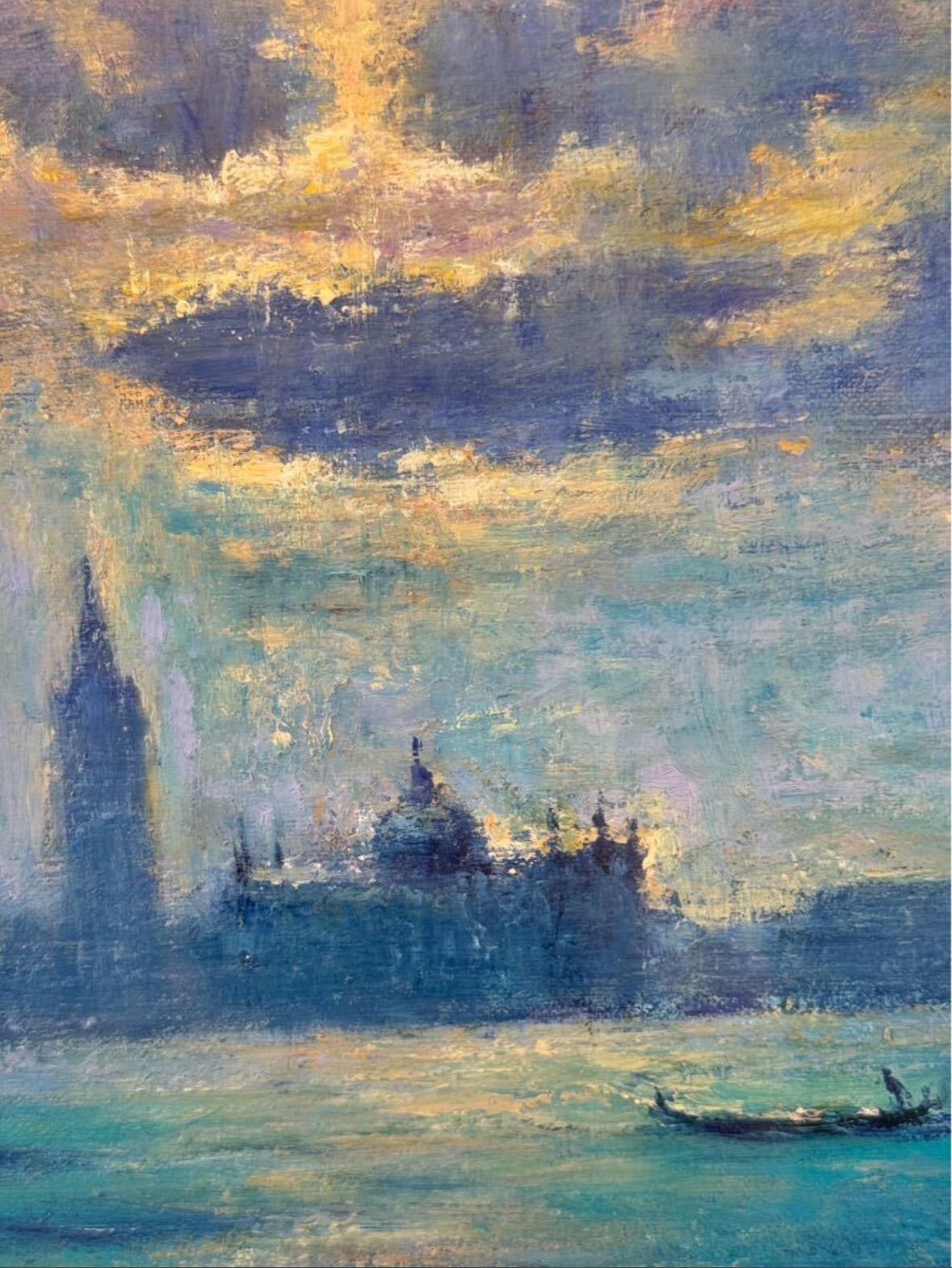 山口正人 「印象のヴェニス」 油彩 F4号 風景画 共シール 直筆サイン