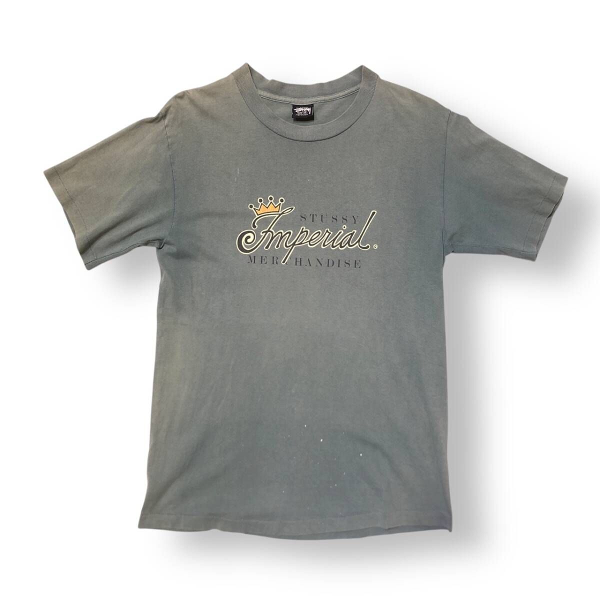 80s OLD STUSSY IMPERIAL TEE Green size M 半袖Tシャツ ステューシー
