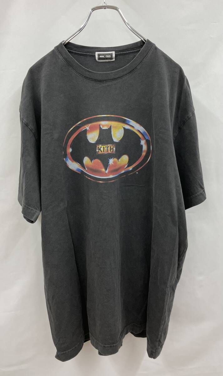 KITH × BATMAN キス×バットマン 半袖Tシャツ 24-073-060-0107-4-0 Logo Vintage Tee 綿 L ブラック 夏