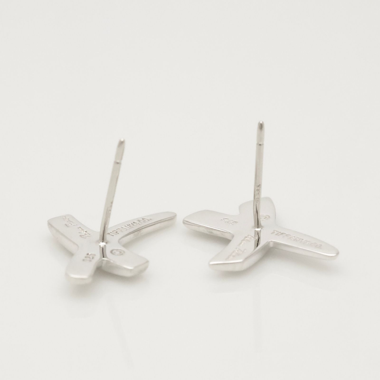 【美品】ティファニー キス ピアス SV925 パロマピカソ ティファニー パロマピカソ キス ピアス レディース YG 1.6g Aランク