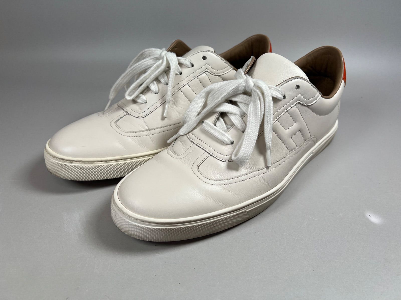 HERMES (エルメス) QUICKER クイッカー レザー ローカット スニーカー