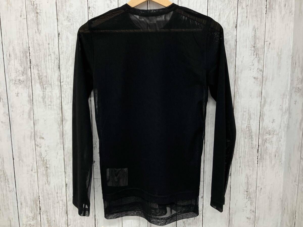 COMME des GARCONS 長袖カットソー ポリエステルシアーカットソー GB-T025 ブラック レイヤード風 XSサイズ
