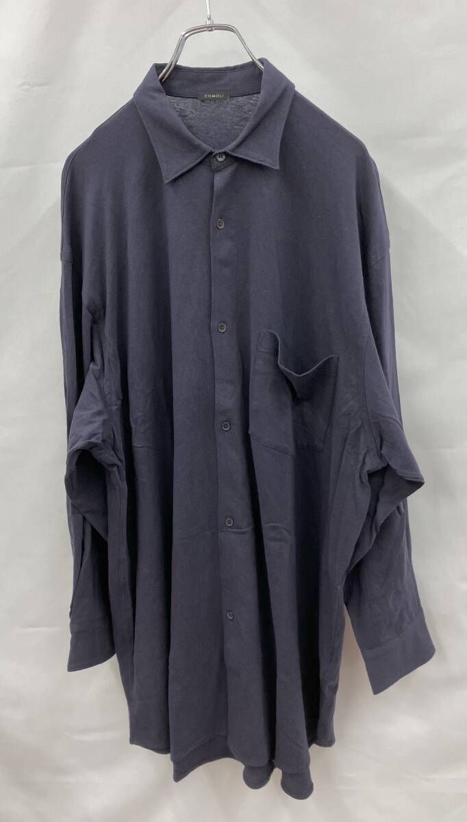 COMOLI コモリ 長袖シャツ ジャージコモリシャツ Z 01-05015 綿 サイズ3 パープル 通年