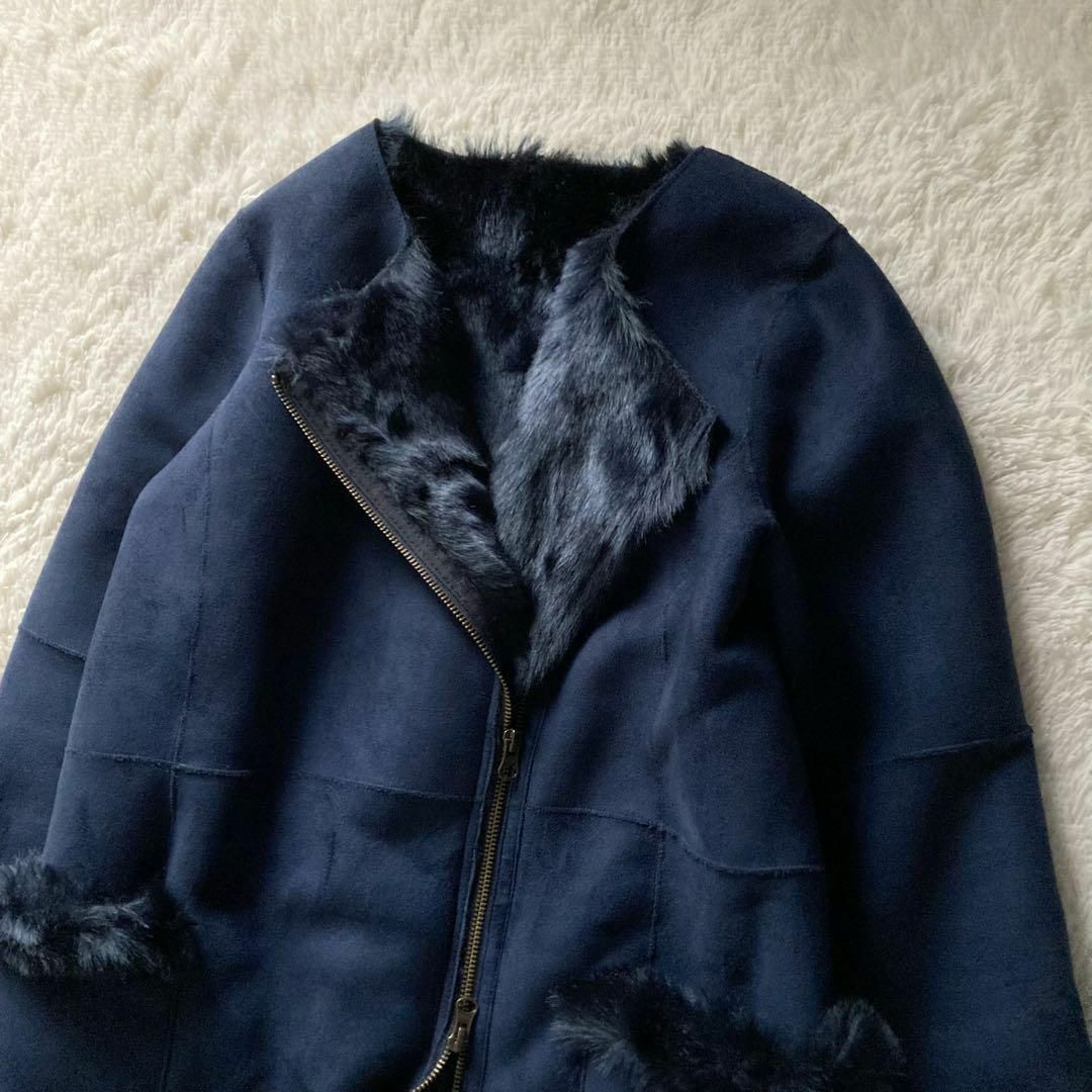TODAYFUL ＊フェイクムートンコート トゥデイフル ロングムートンコート フェイクムートン ノーカラー