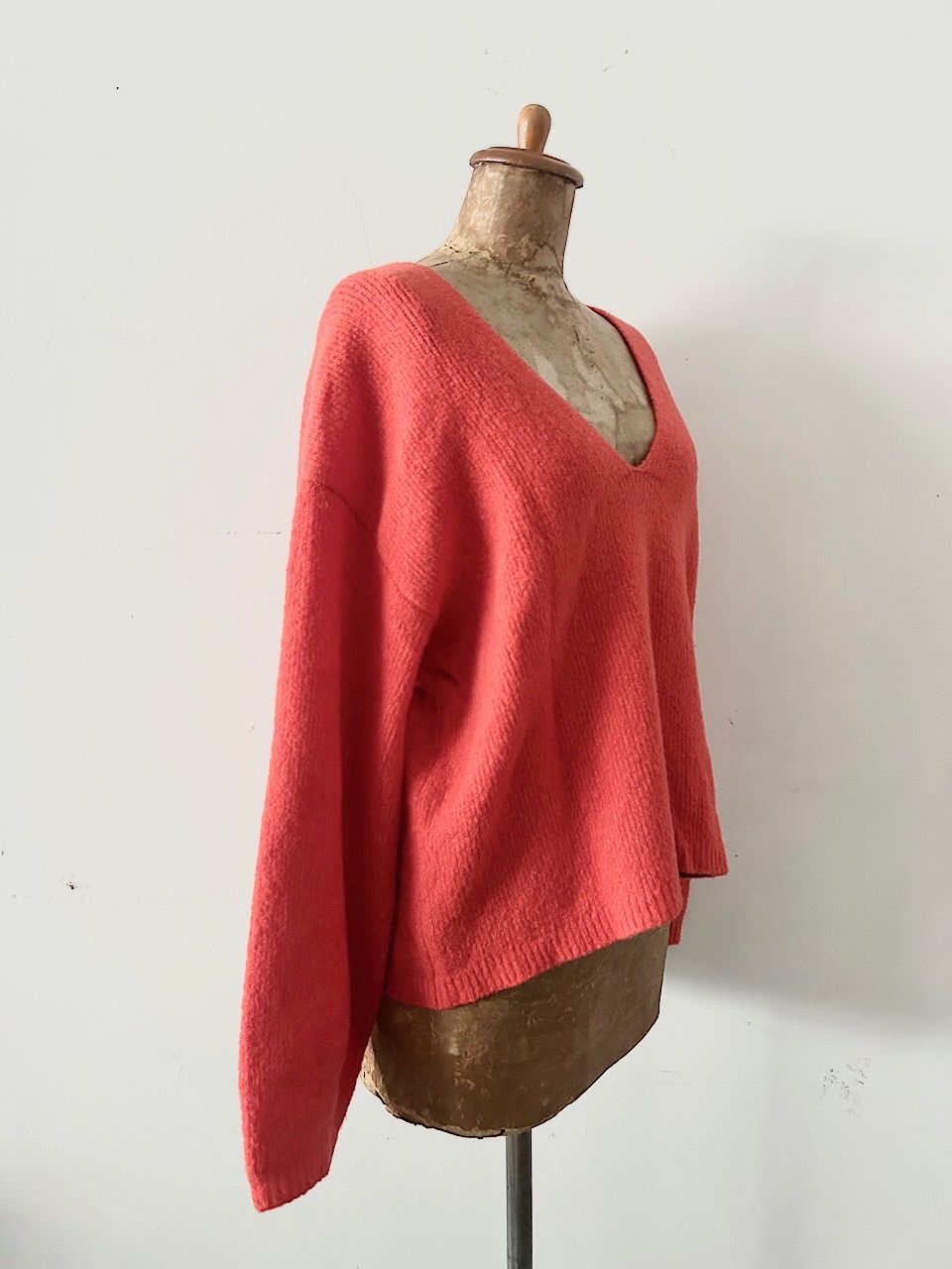 Mackintosh Philosophy Vネックニットプルオーバー オレンジ