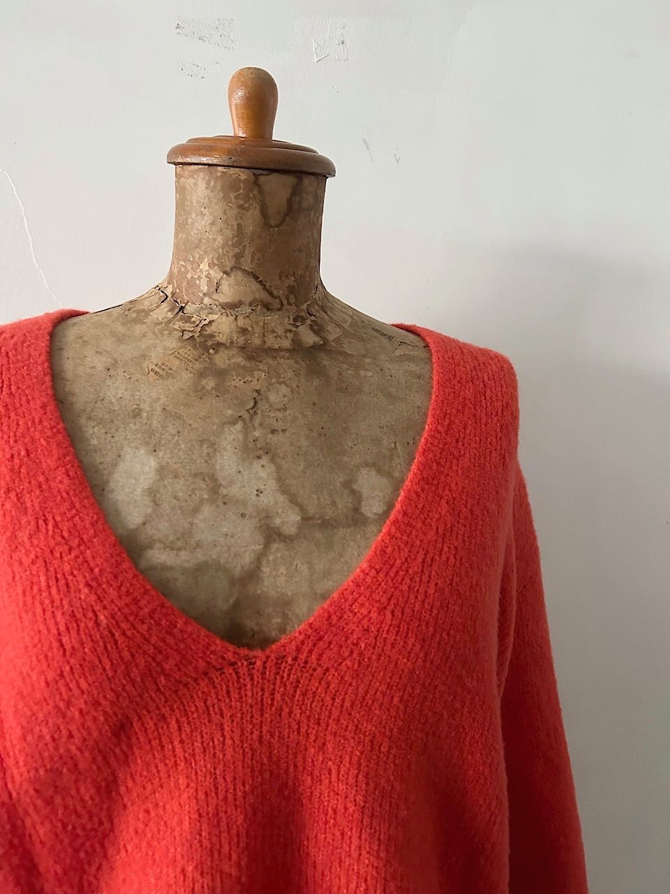  Mackintosh Philosophy Vネックニットプルオーバー オレンジ 五分袖 七分袖 ニット セーター