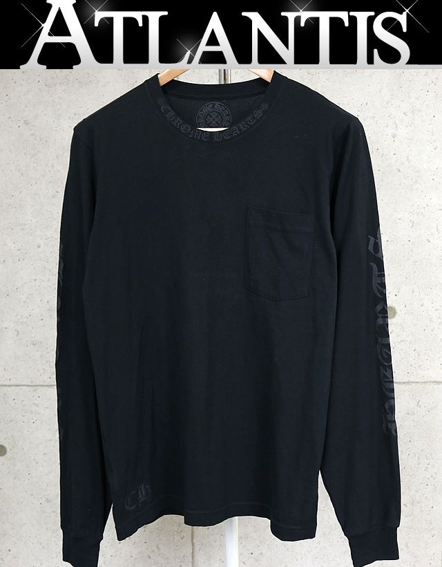 CHROME HEARTS 銀座店 クロムハーツ イングリッシュ ネックロゴ ロングスリーブ 長袖 メンズ size M 黒 101041