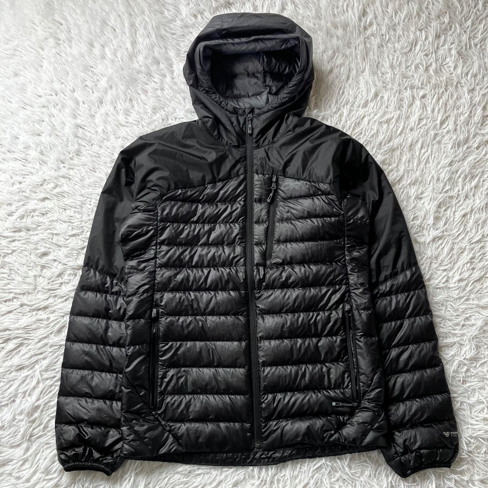 美品 アウトドアリサーチ OUTDOOR RESEARCH ダウンジャケット アウター ヘリウムダウンフーディ 古着 4030