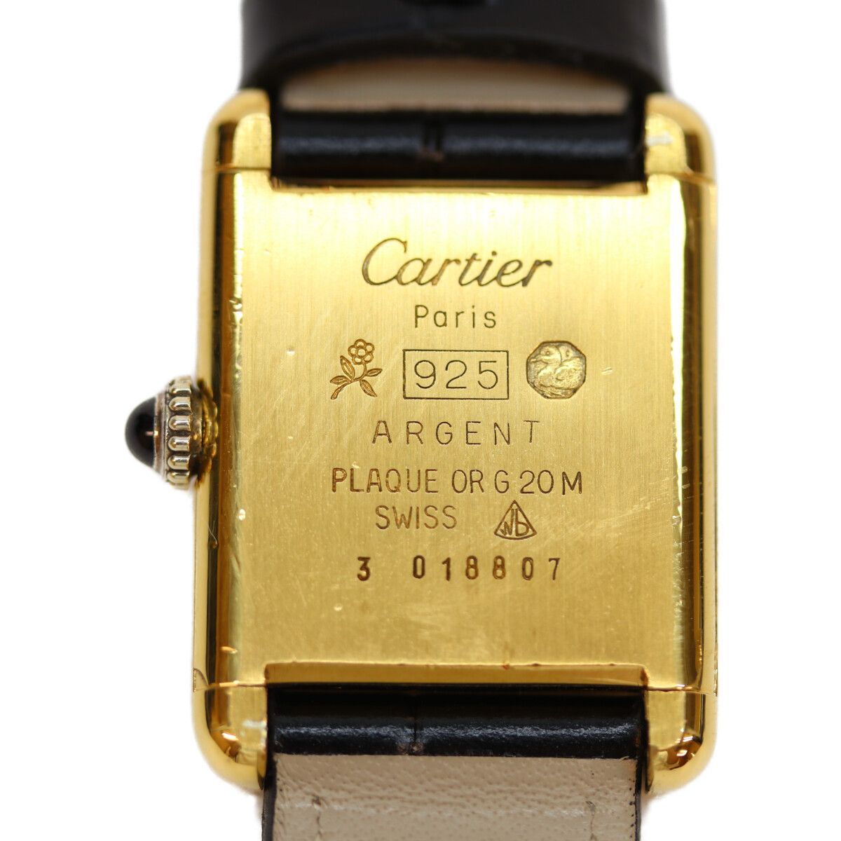 期間限定割引40%！ Cartier カルティエ 76ｰ81年 925 ﾏｽﾄﾀﾝｸｳﾞｪﾙﾒｲﾕSM ﾛｰﾏ ｱｲﾎﾞﾘｰ文字盤 手巻き 革 セット割