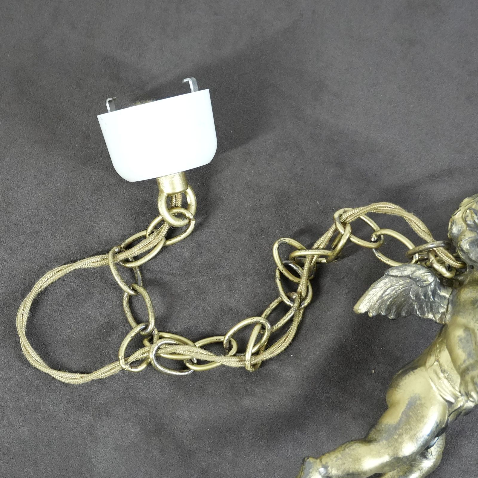 ガラス製ペンダントライト 電笠 ミルクグラス 乳白色 アンティーク