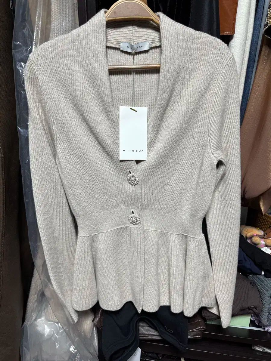 ミシャ カシミアカーディガンジャケット 55