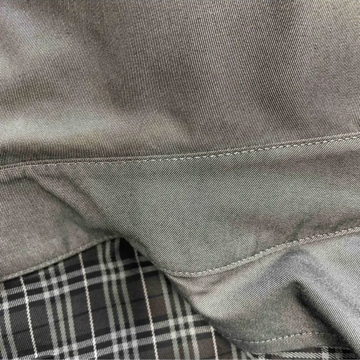 【美品】バーバリーブラックレーベル グレー トレンチコート　Lサイズ ブラックレーベルクレストブリッジトレンチコートバーバリー