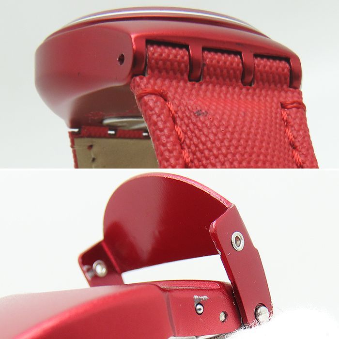  スウォッチ SWATCH 腕時計 IRONY アイロニー 赤 クォーツ クロノグラフ 25 k 245 3 ケース付 質屋 丸高 兵庫県 西宮市 実店舗あります 交換ベルト付 プレゼント メンズ レディース 腕時計(クォーツ) 腕時計(アナログ)