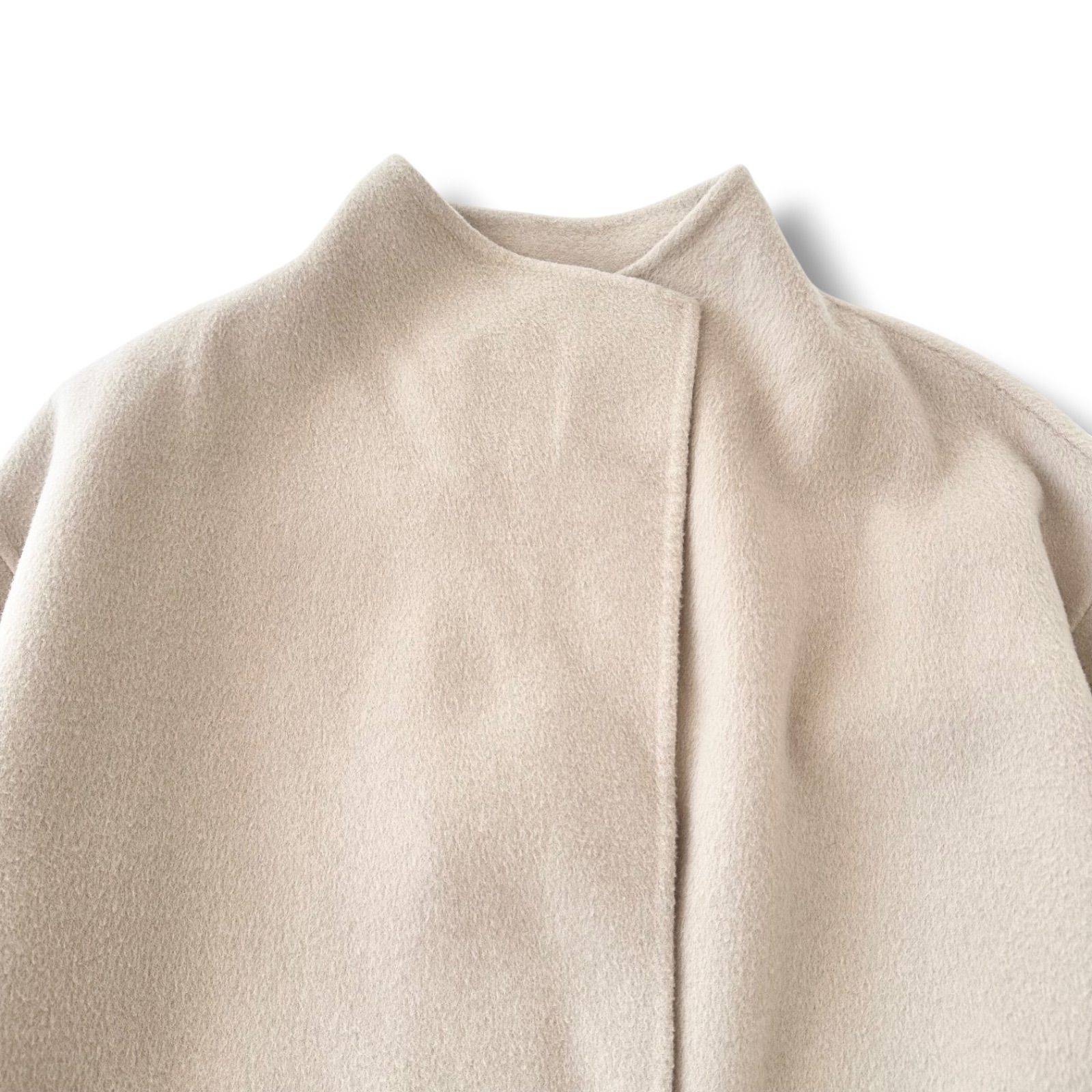 Spick and Span W/Nyスタンドカラーリバーコート ベージュ 36 Sサイズ