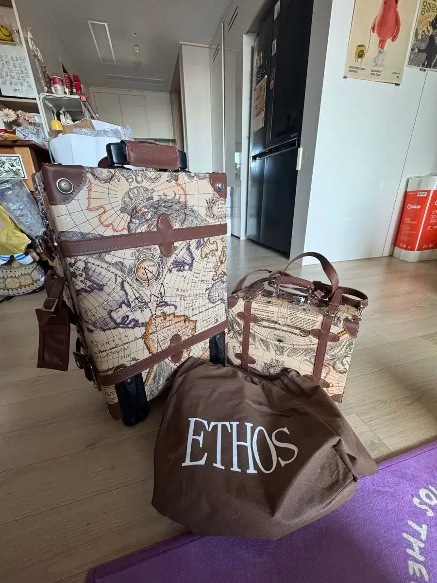 エートス WORLD 地図 トランク バッグ セット