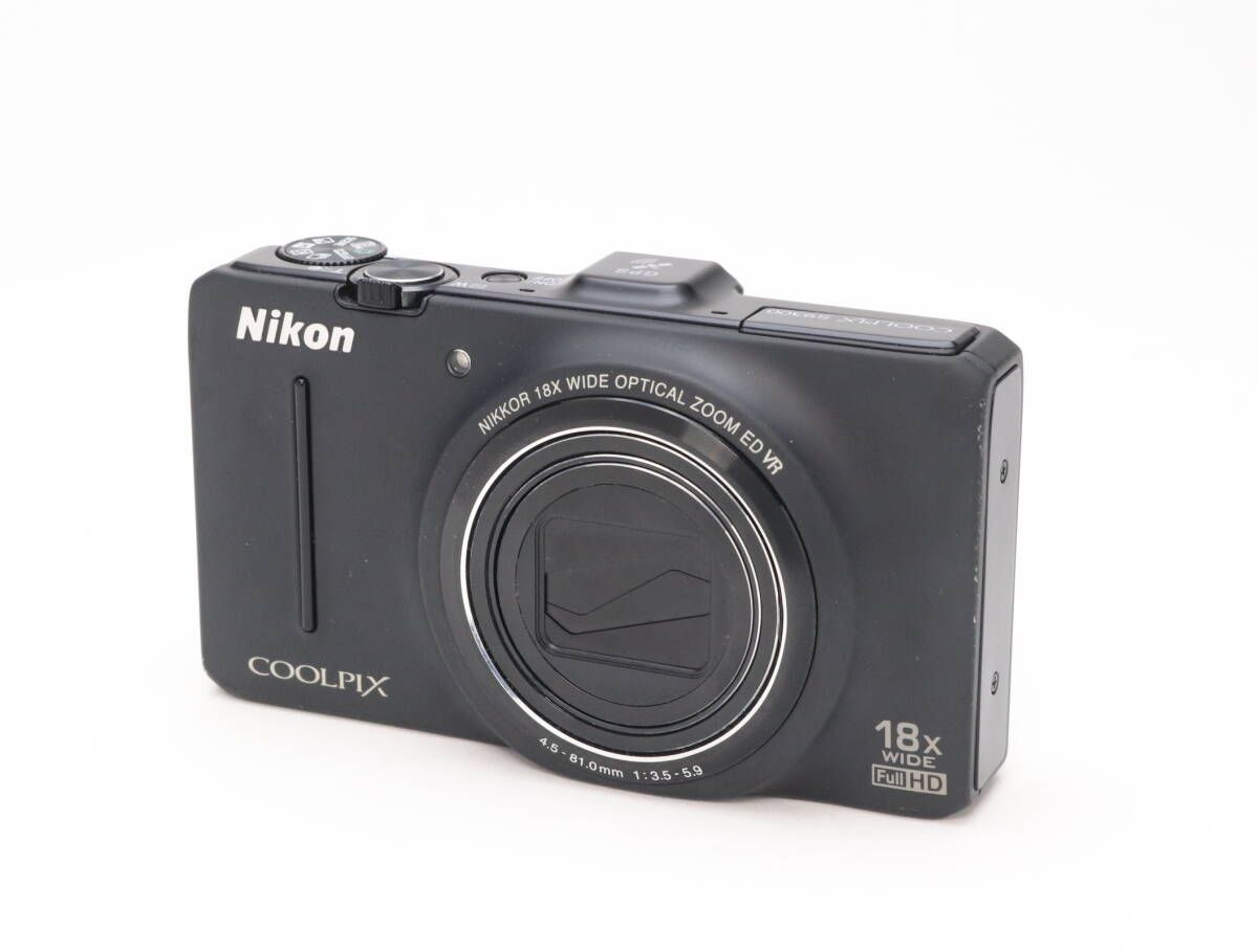 B 並品 Nikon ニコン COOLPIX S9300 ノーブルブラック 初期不良返品対応 110-199
