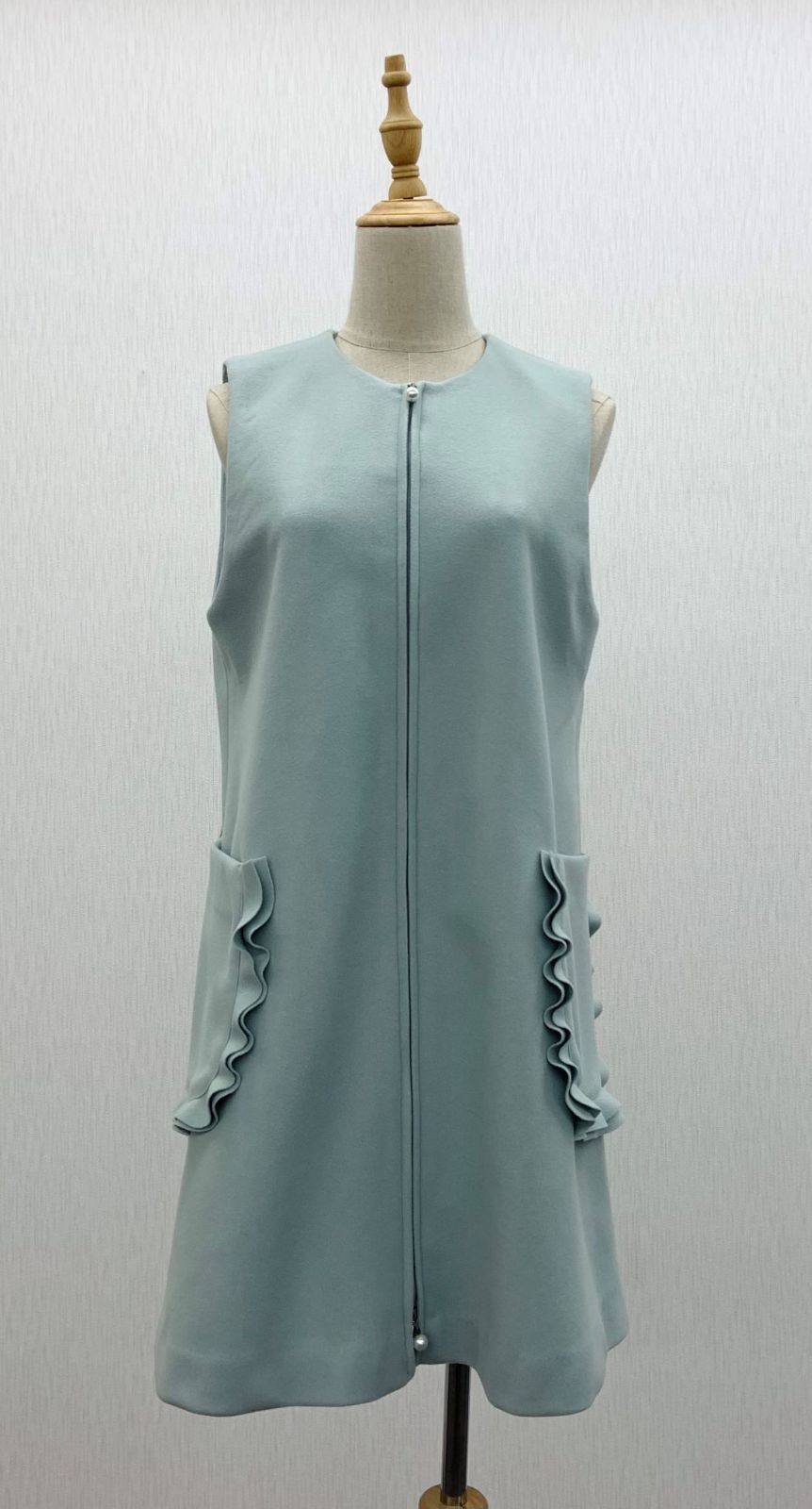 ビックポケットフリル ジレ ミントグリーン Toilette トワレ 433-043 60