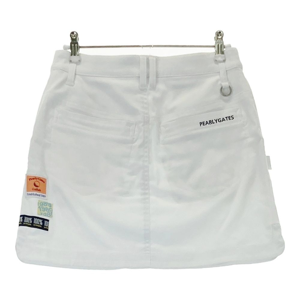 サイズ 00 PEARLY GATES パーリーゲイツ モデル ストレッチ スカート ホワイト系 ゴルフウェア レディース ストスト