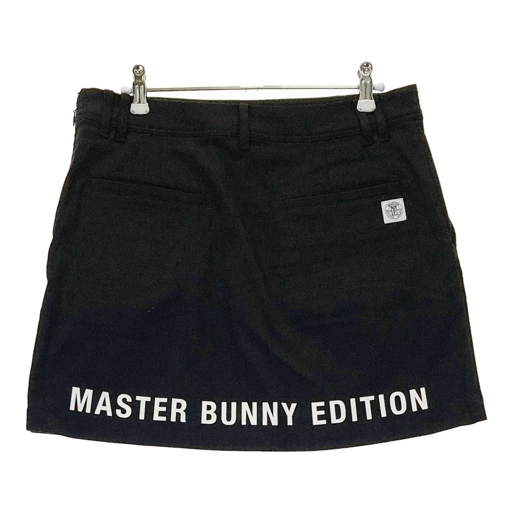 サイズ 2 MASTER BUNNY EDITION マスターバニーエディション モデル ストレッチスカート 裾ロゴ ブラック系 ゴルフウェア レディース ストスト