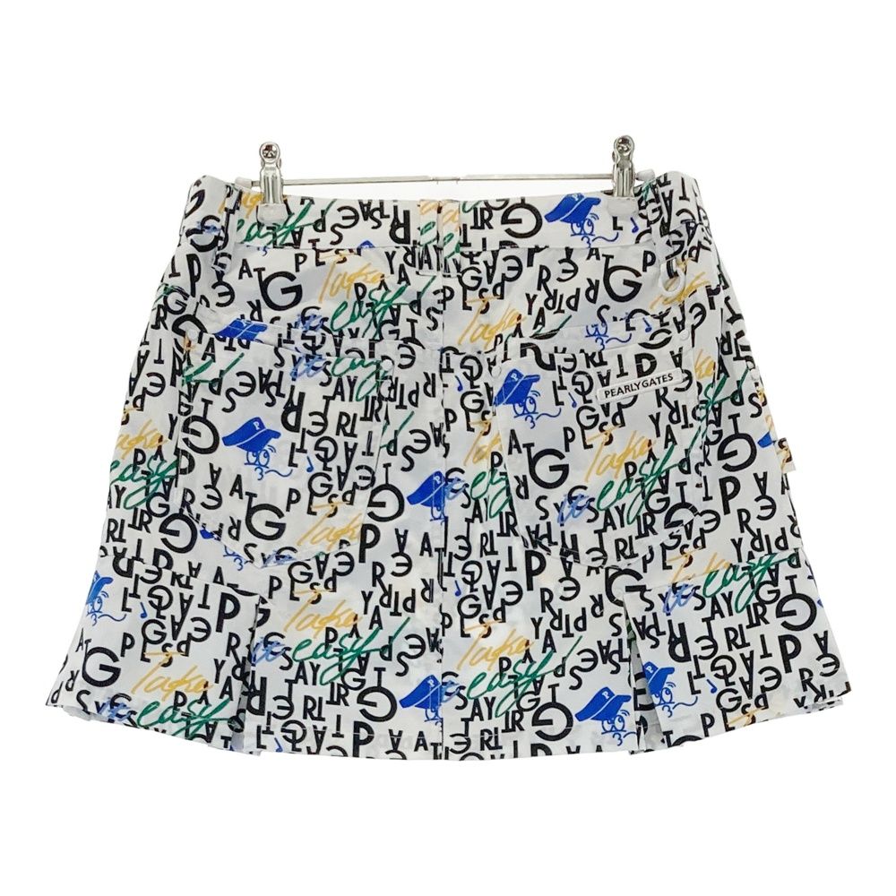 サイズ 2 PEARLY GATES パーリーゲイツ スカート 総柄 ホワイト系 ゴルフウェア レディース ストスト