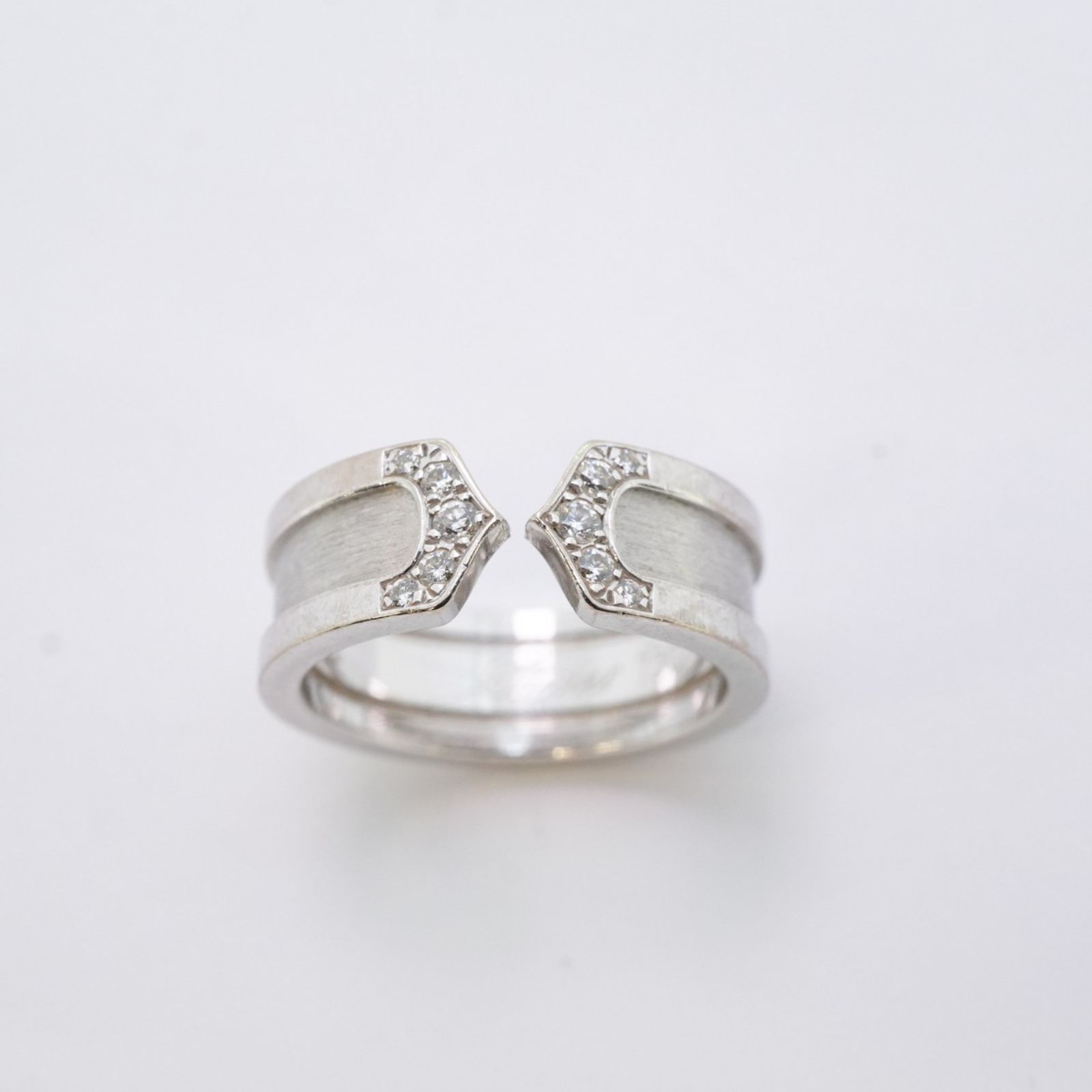 カルティエ Cartier リング C 2 18 KWG ホワイトゴールド ダイヤモンド ＃49レディース