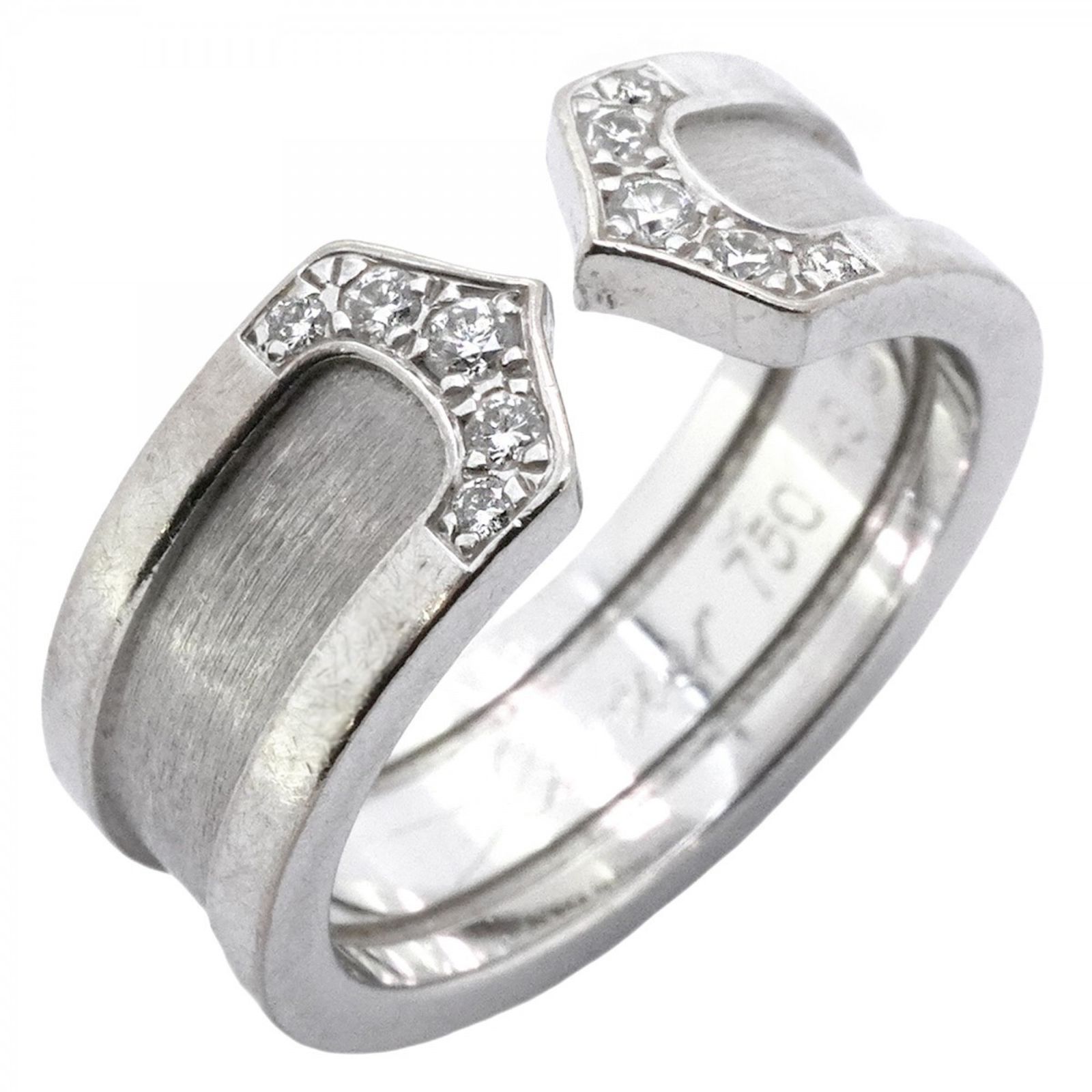 カルティエ Cartier リング C 2 18 KWG ホワイトゴールド ダイヤモンド ＃49レディース